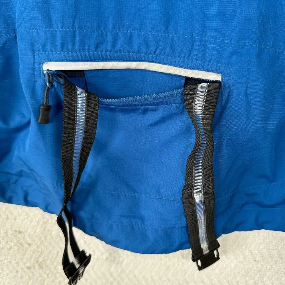 Merrell Windbreaker Jacket Mens Large Blue Zip Up Outdoors‎ Hiking Multi Pockets